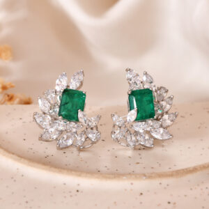 Semi precious stone queen within earrings