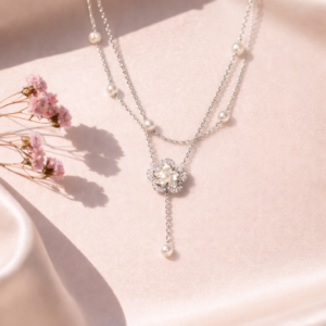 Pearl Blossom Drop Pendant