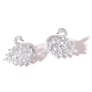 Swan Crystal Stud Earrings