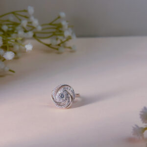 Bloom Swirl Halo Ring