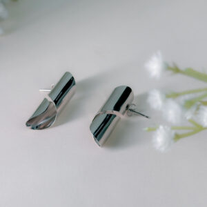 Sterling Silver Curved Earrings