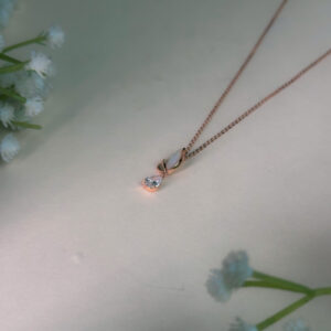 Petite Heart CZ Pendant Necklace