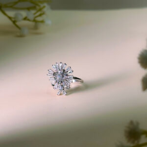 Two Sided Flower Diamond Ring