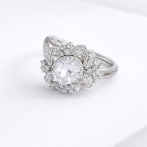 Petal Brilliance Silver Ring