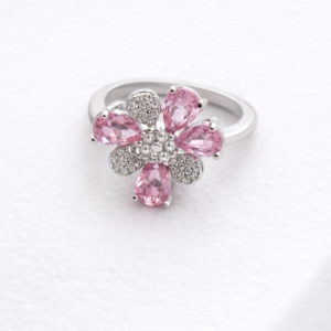 Pink Petal Flower Ring
