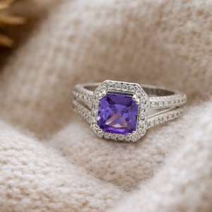 Amethyst Sparkle Silver Ring