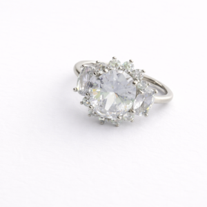 Trinity Halo Silver Ring