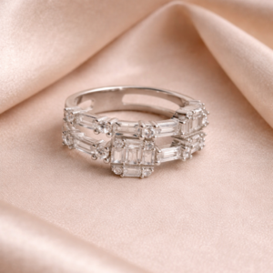 Baguette Silver Ring